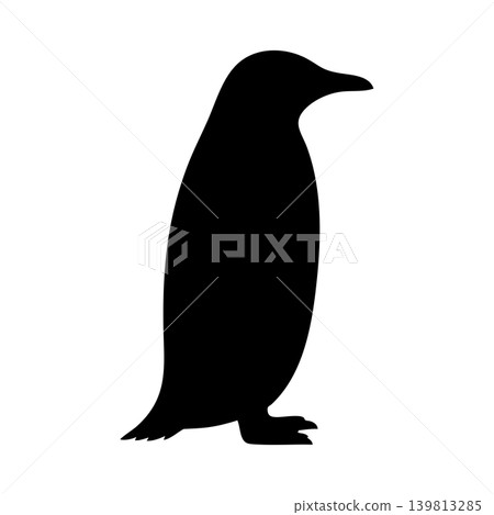 Penguin silhouette, alpha channel 139813285