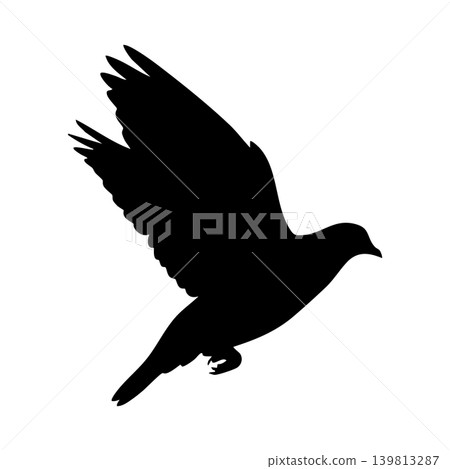 Pigeon silhouette, alpha channel 139813287