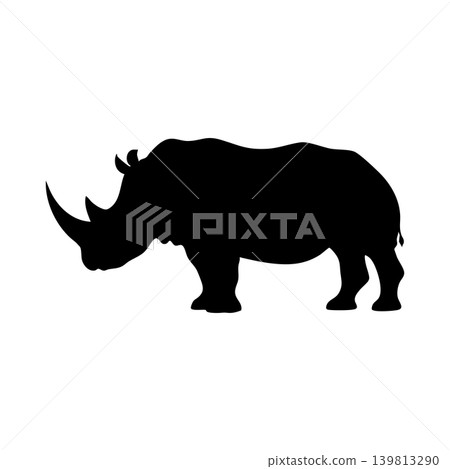 Rhinoceros silhouette, alpha channel 139813290
