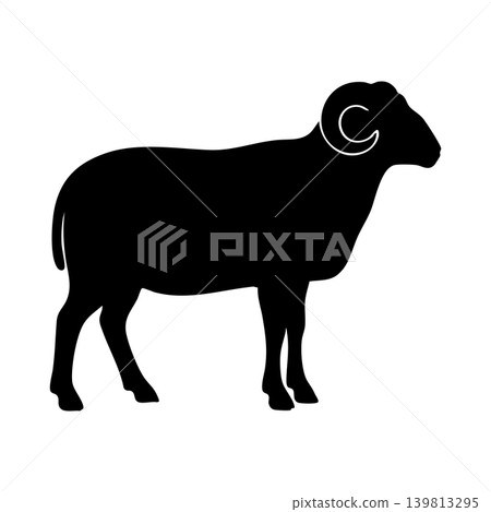 Sheep silhouette, alpha channel Sheep silhouette, alpha channel 139813295