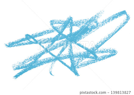light blue pencil strokes isolated on transparent background 139813827