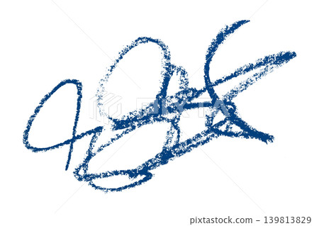 blue pencil strokes isolated on transparent background 139813829
