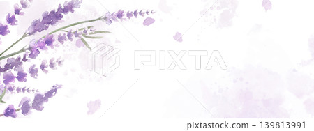 Watercolor lavender frame Watercolor lavender frame 139813991