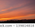 Dramatic sky at sunset. This occurs because the atmosphere cools (without incident sunlight) creating conditions that allow clouds to condense. 139814818
