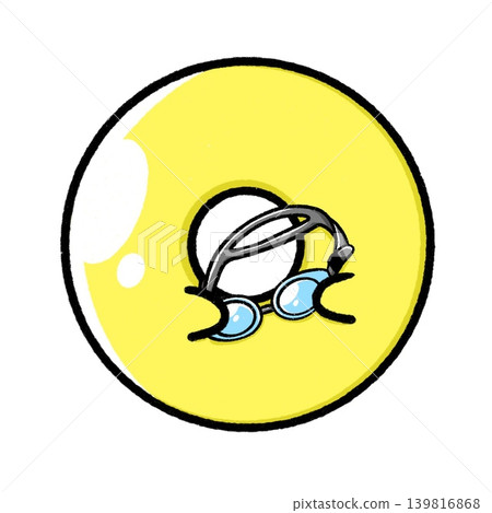 Floating inflatable ring | Goggles and hugging (faceless) 139816868