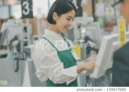 超級市場 超市 收款台 139817600