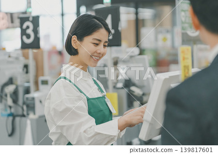 超級市場 超市 收款台 139817601