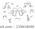 A set of line drawings for various alcoholic beverages 139818090