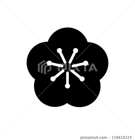 梅花圖示(單色) 梅花圖示(單色) 139818325