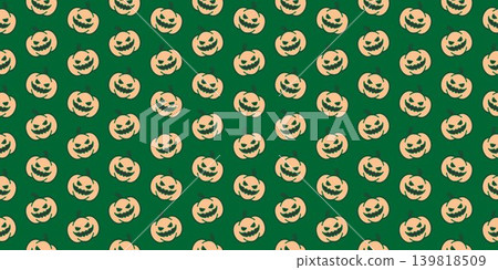 Pumpkin Pattern Background Green Pumpkin Pattern Background Green 139818509
