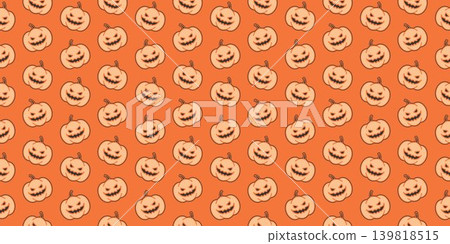Jack O Lantern Halloween Pumpkin Pattern 139818515