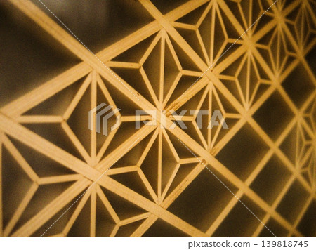 Beautiful geometric patterns in modern Japanese kumiko woodworking. Beautiful geometric patterns in modern Japanese kumiko woodworking. 139818745