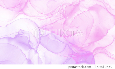 柔和的薰衣草粉紅色酒精墨水背景 139819639