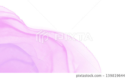 Elegant lavender pink alcohol ink decorative background (white background) 139819644