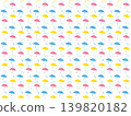 手繪雨傘和雨滴圖案 - 雨季或雨天的背景壁紙素材 139820182