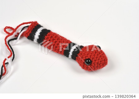 Crocheted Striped Milk Snake Toy Crocheted Striped Milk Snake Toy 139820364