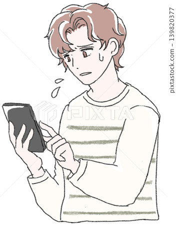 Men's cell phones are a problem. Men's cell phones are a problem. 139820377
