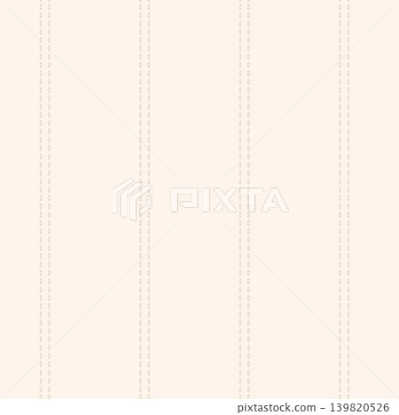 Seamless pattern with illustration beige vertical stripes in form of line of threads or seam. Repeat ornament with light brown abstract striped geometric design. Minimalist background for textile Seamless pattern with illustration beige vertical stripes in form of line of threads or seam. Repeat ornament with light brown abstract striped geometric design. Minimalist background for textile 139820526
