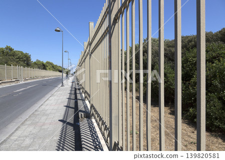 Road to the sea in the city of Castel Volturno in Italy Road to the sea in the city of Castel Volturno in Italy 139820581