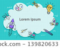 Education doodle frame with school and science icons. Teal grid background for online learning banners, classroom headers, or student project covers. Education doodle frame with school and science icons. Teal grid background for online learning banners, classroom headers, or student project covers. 139820633