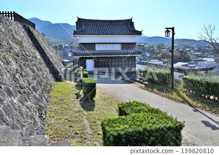 The castle gate and stone walls of Usuki Castle in Oita Prefecture, the former residence of Otomo Sorin, a famous Christian daimyo. 139820810