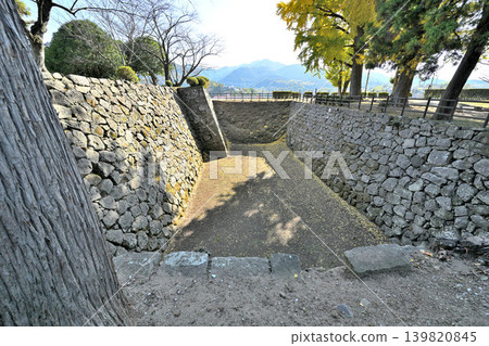 The castle gate and stone walls of Usuki Castle in Oita Prefecture, the former residence of Otomo Sorin, a famous Christian daimyo. The castle gate and stone walls of Usuki Castle in Oita Prefecture, the former residence of Otomo Sorin, a famous Christian daimyo. 139820845