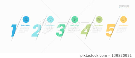 Infographic 5 options design elements for your business data. Vector Illustration. Infographic 5 options design elements for your business data. Vector Illustration. 139820951