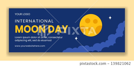 International Moon Day Flat Cartoon Hand Drawn Social Media Cover Illustration International Moon Day Flat Cartoon Hand Drawn Social Media Cover Illustration 139821062