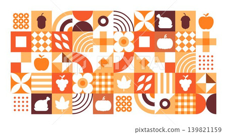 Geometric Thanksgiving Background Geometric Thanksgiving Background 139821159