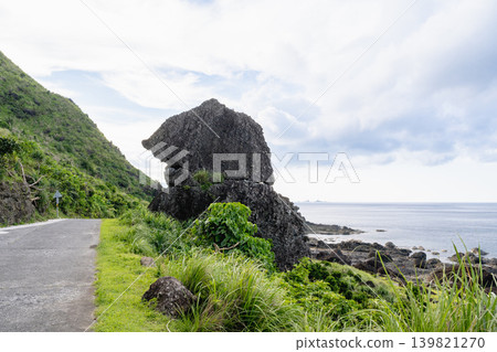 Summer 2026 Taiwan remote island scenery: Taitung Lanyu Huan Island Highway famous place marker steel rock megalith side special photo, Green Island Pacific seascape Summer 2026 Taiwan remote island scenery: Taitung Lanyu Huan Island Highway famous place marker steel rock megalith side special photo, Green Island Pacific seascape 139821270
