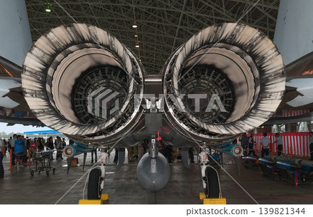 Engine nozzle of a Japan Air Self-Defense Force F-15J Eagle Engine nozzle of a Japan Air Self-Defense Force F-15J Eagle 139821344