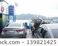 Cars and Pickup Trucks Parked on Ferry Boat Crossing to Koh Lanta Krabi 139821425
