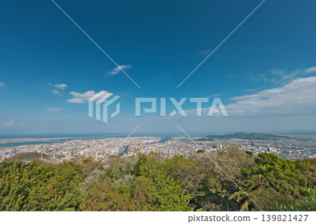 [從眉山展望台眺望德島市全景] 德島縣德島市眉山町毛助原 139821427