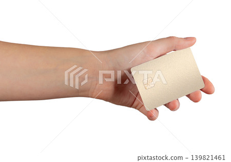 Hand extending bank card forward. Payment card presented in open gesture. Financial banking concept for purchase transaction and payment.. Hand extending bank card forward. Payment card presented in open gesture. Financial banking concept for purchase transaction and payment.. 139821461