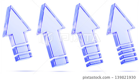 3d blue glass arrow boost set with speed lines effect render. Crystal glossy pointer up icon, way forward dynamic motion design. Infographic elements, business growth and rise concept. 3D illustration 3d blue glass arrow boost set with speed lines effect render. Crystal glossy pointer up icon, way forward dynamic motion design. Infographic elements, business growth and rise concept. 3D illustration 139821930