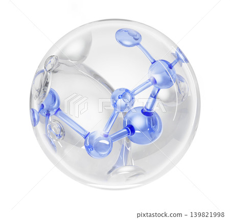 3D liquid transparent ball with blue molecule for skincare ads. Clear collagen, retinol or hyaluronic acid serum drop, cosmetic sphere with water bubbles, beauty care moisture essence. 3D illustration 3D liquid transparent ball with blue molecule for skincare ads. Clear collagen, retinol or hyaluronic acid serum drop, cosmetic sphere with water bubbles, beauty care moisture essence. 3D illustration 139821998