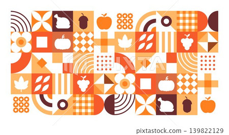 Fall Seamless Geometric Shapes Fall Seamless Geometric Shapes 139822129