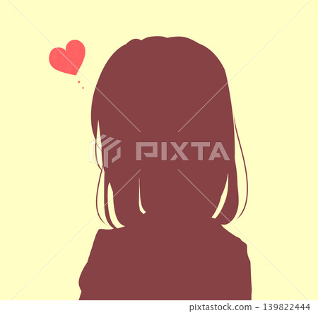 一位個性隨和的女學生,愛情,剪影 一位個性隨和的女學生,愛情,剪影 139822444