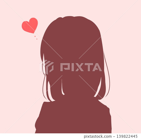 一位個性隨和的女學生,愛情,剪影 一位個性隨和的女學生,愛情,剪影 139822445