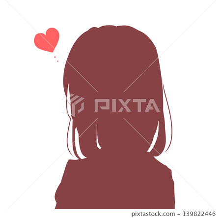 一位個性隨和的女學生,愛情,剪影 一位個性隨和的女學生,愛情,剪影 139822446