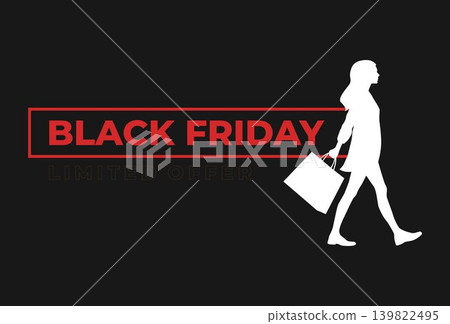 sale banner black background 139822495
