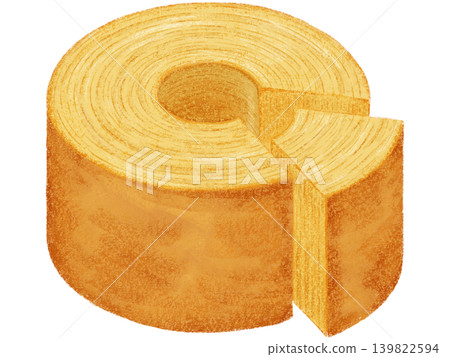 Baumkuchen hand-drawn illustration Baumkuchen hand-drawn illustration 139822594