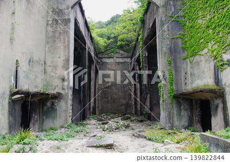 The negative legacy of Okunoshima Island: the remains of a poison gas storage facility and lush greenery. The negative legacy of Okunoshima Island: the remains of a poison gas storage facility and lush greenery. 139822844