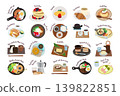 Cute and delicious cafe menu illustrations 139822851