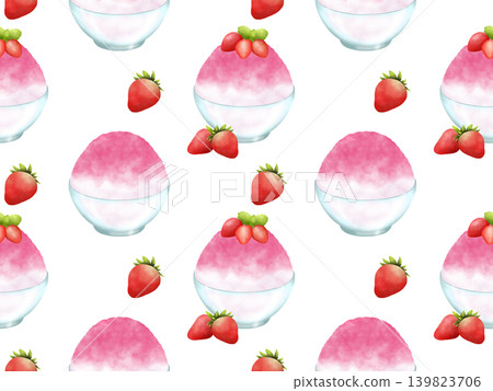 草莓刨冰無縫圖案 A-1 草莓刨冰無縫圖案 A-1 139823706