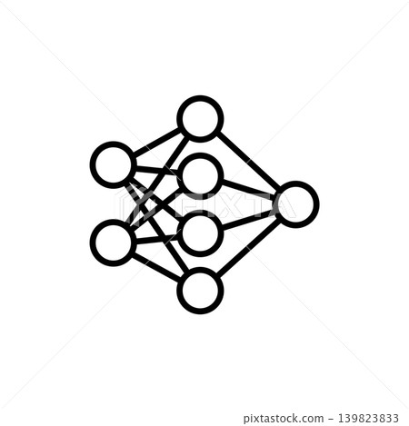 Neural Network Deep Learning Node Icon Neural Network Deep Learning Node Icon 139823833