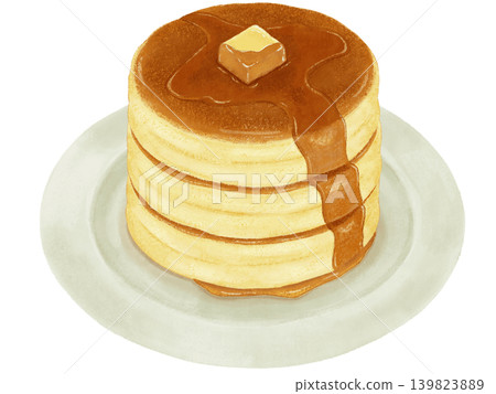 pancake hand drawn illustration pancake hand drawn illustration 139823889