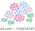 三色繡球花簡圖 139824249