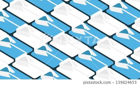 Isometric shirts neatly folded for presentation on a store window advertising banner. 3D vector background top view at an angle Isometric shirts neatly folded for presentation on a store window advertising banner. 3D vector background top view at an angle 139824653