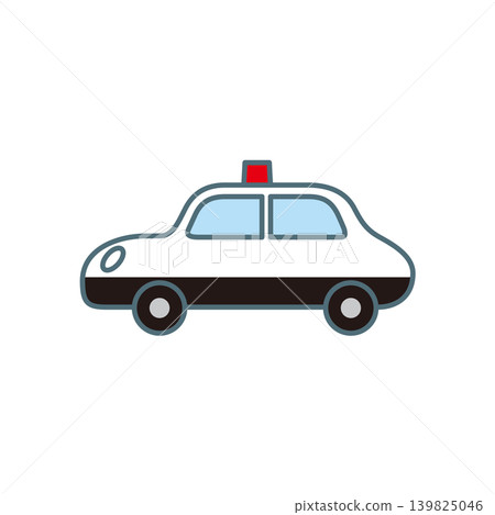 Illustration of a cute police car Illustration of a cute police car 139825046